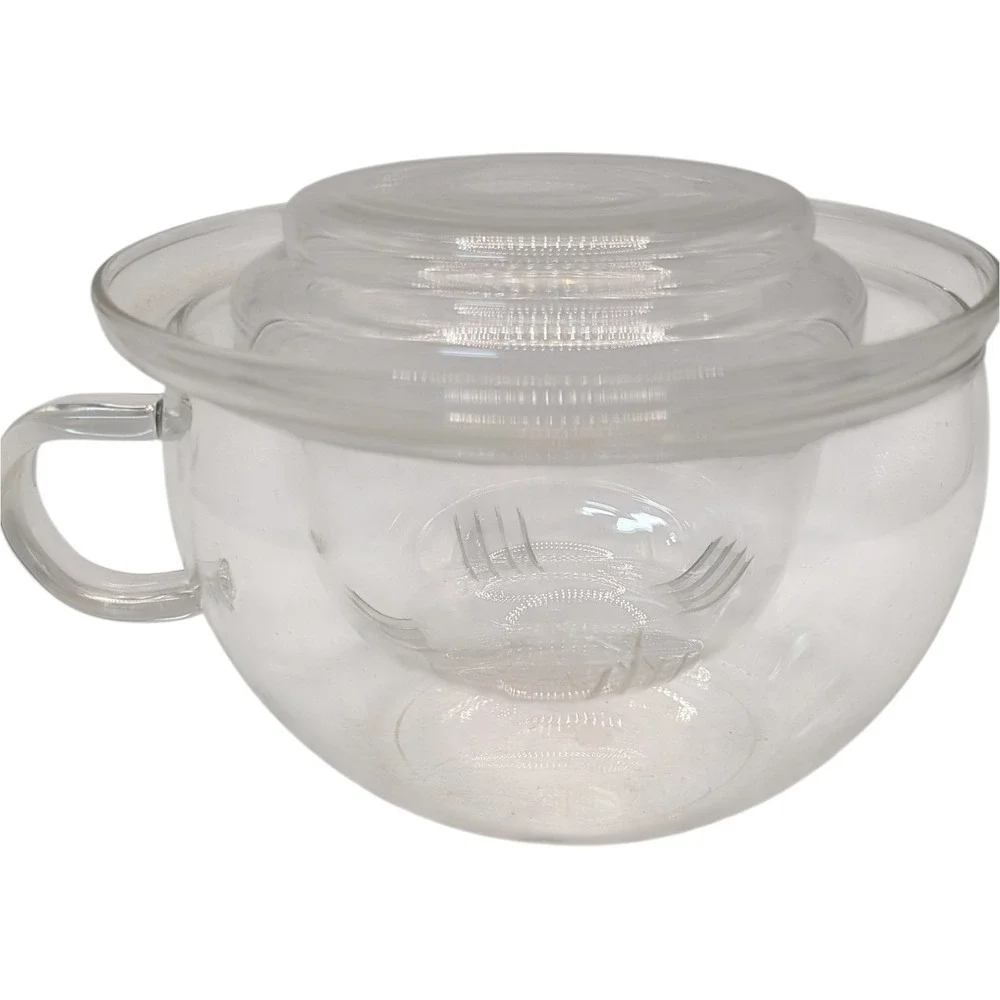 Jenaer Glas Tea For One Clear Borosilicate Bauhaus Three Piece Set Germany